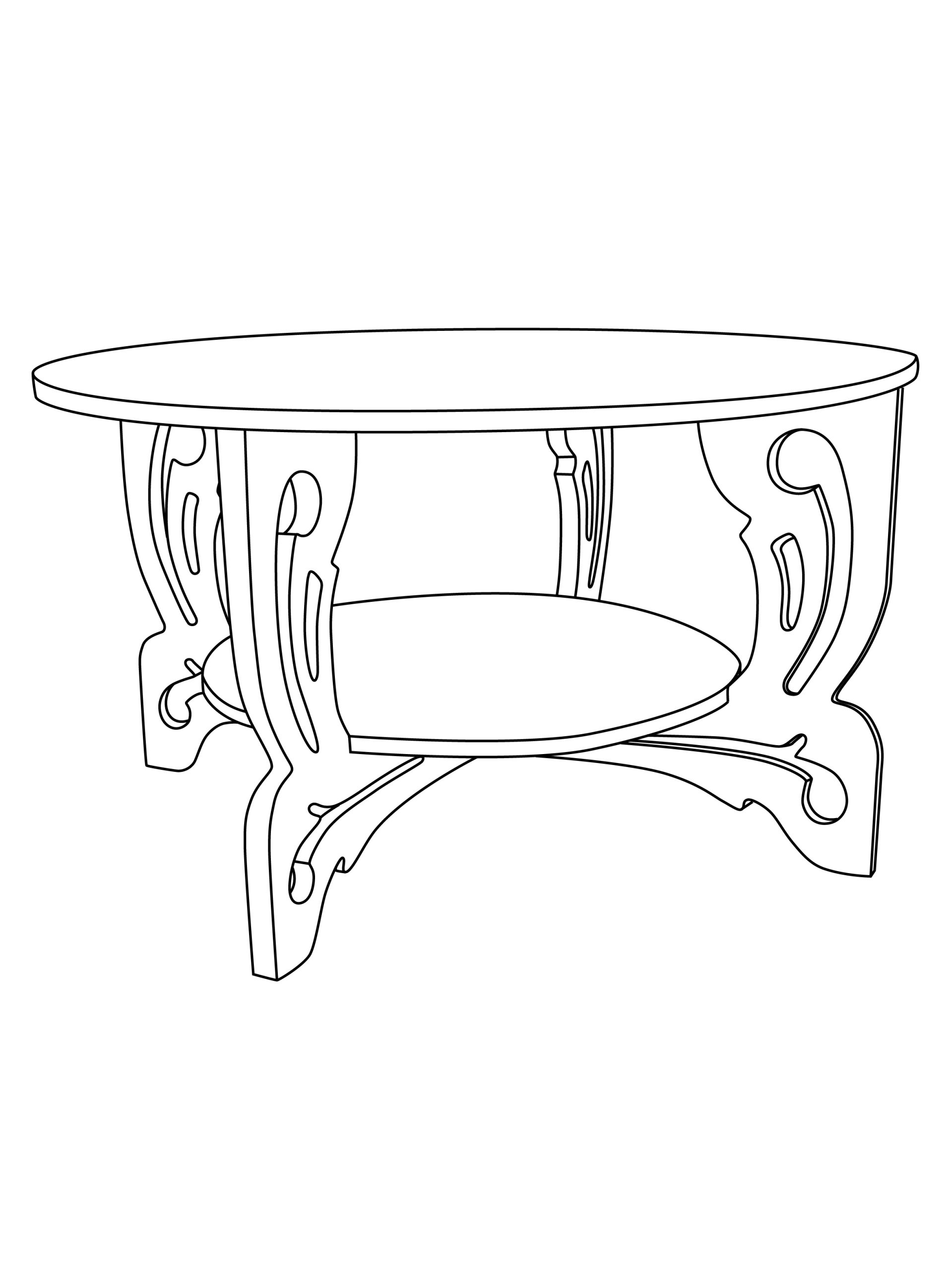 Baluster Coffee table – White 85cm