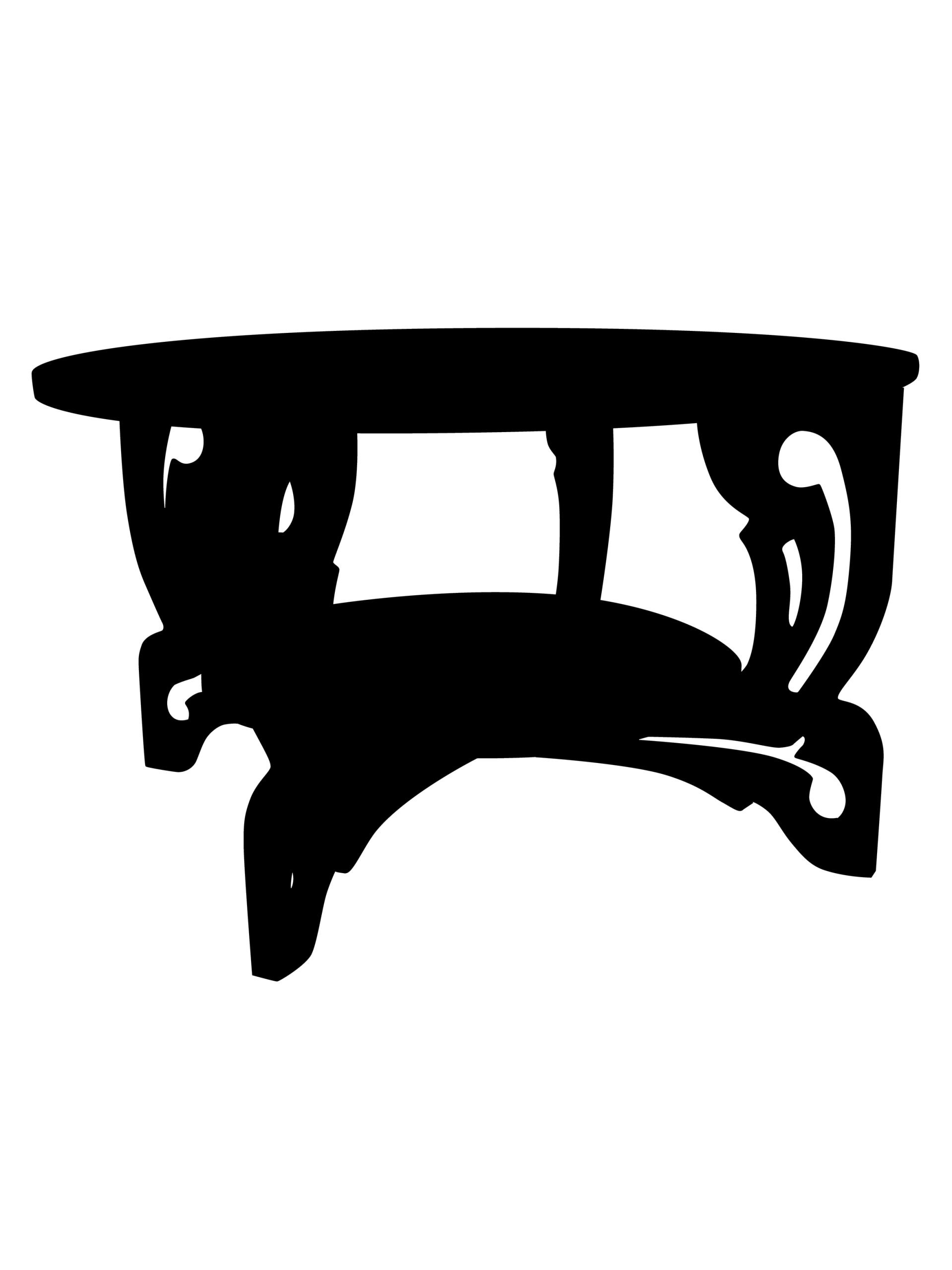 Baluster Coffee table – Black 85cm